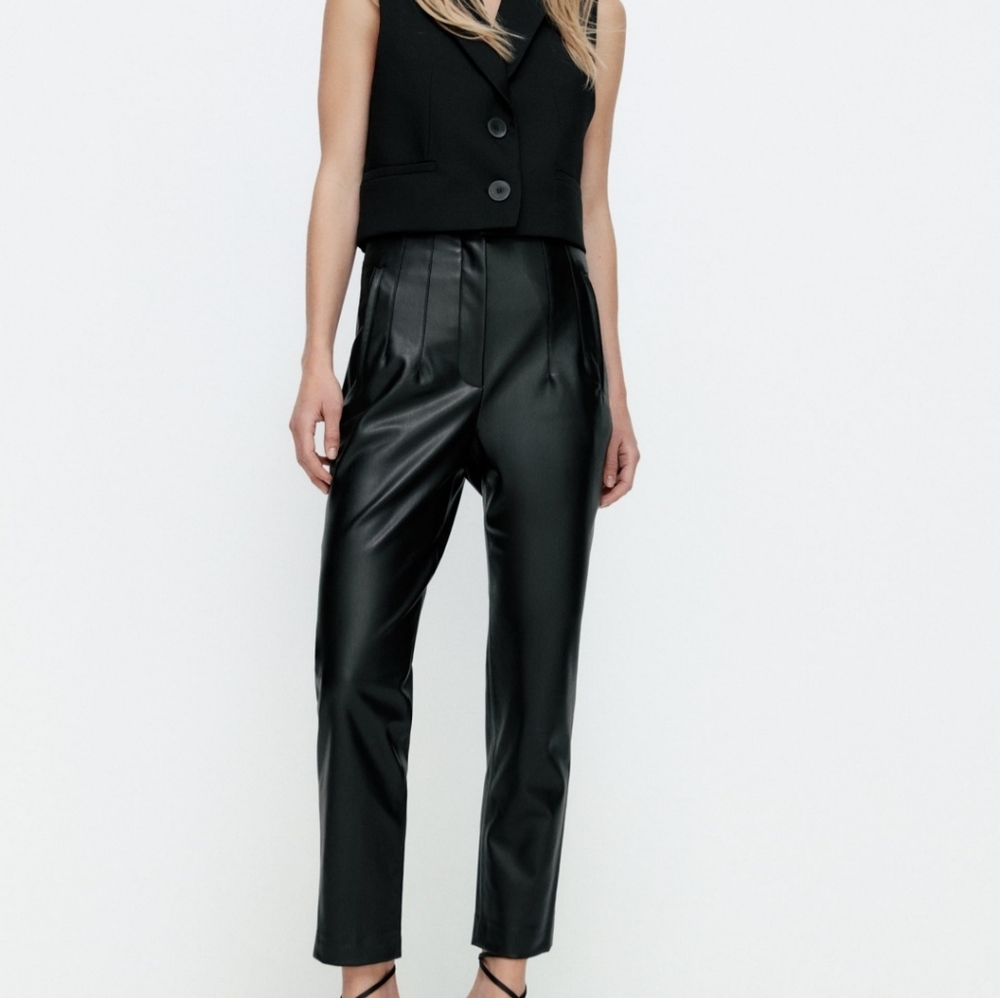 ZARA faux leather trouser limited edition